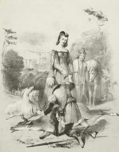 The Fair Forester, King James I and His Daughter in Greenwich Park by Joseph Nash